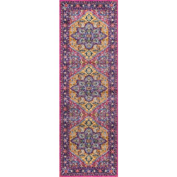 nuLOOM Vonda Fancy Persian Runner Rug, 2' 8" x 8', Orange