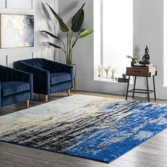 9'x12' Katharina Area Rug Green - nuLOOM: Stain-Resistant, Flat Pile, Nautical Style, Indoor Use, Machine Made