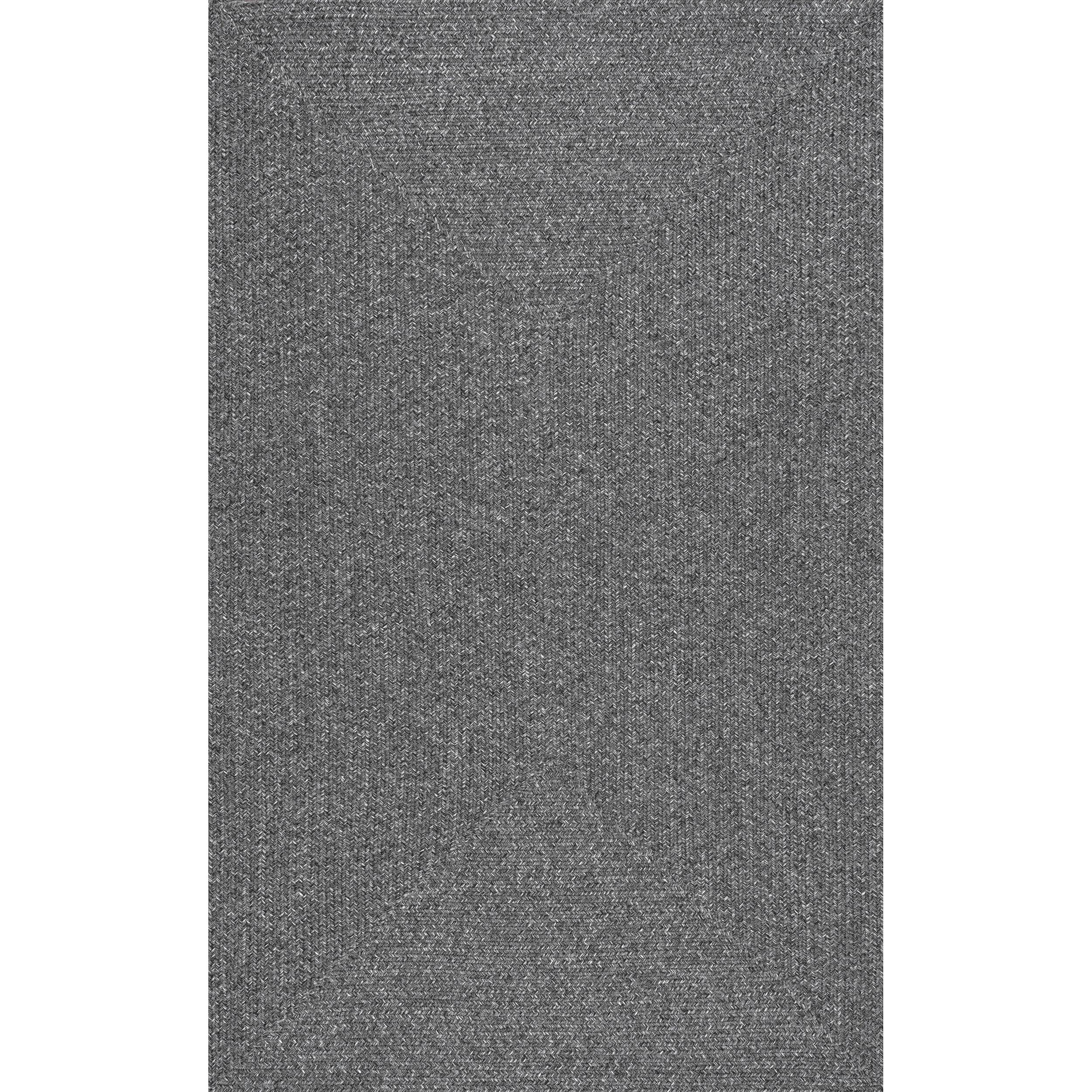 Lefebvre Charcoal 2' x 3' Braided Synthetic Indoor/Outdoor Rug