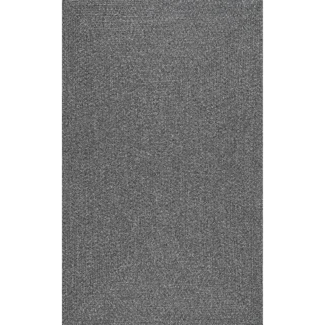 nuLOOM Wynn Braided Indoor/Outdoor Charcoal 2' x 3' Casual Area Rug
