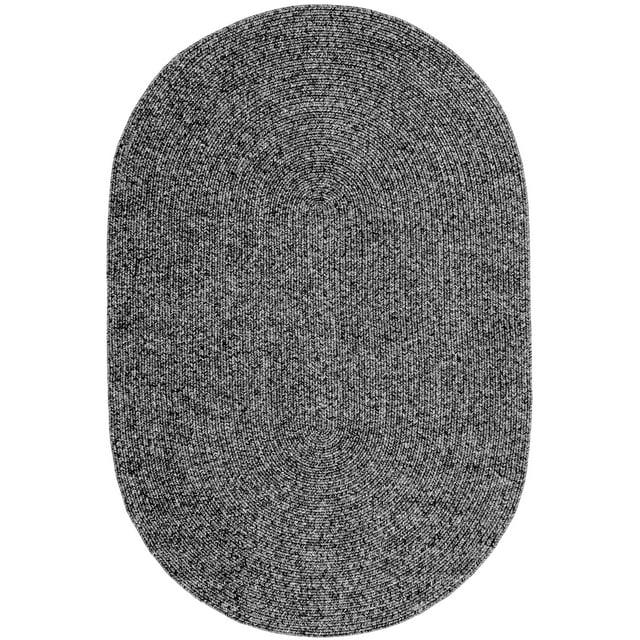 nuLOOM Wynn Braided Indoor/Outdoor Area Rug, Oval 3' x 5', Charcoal