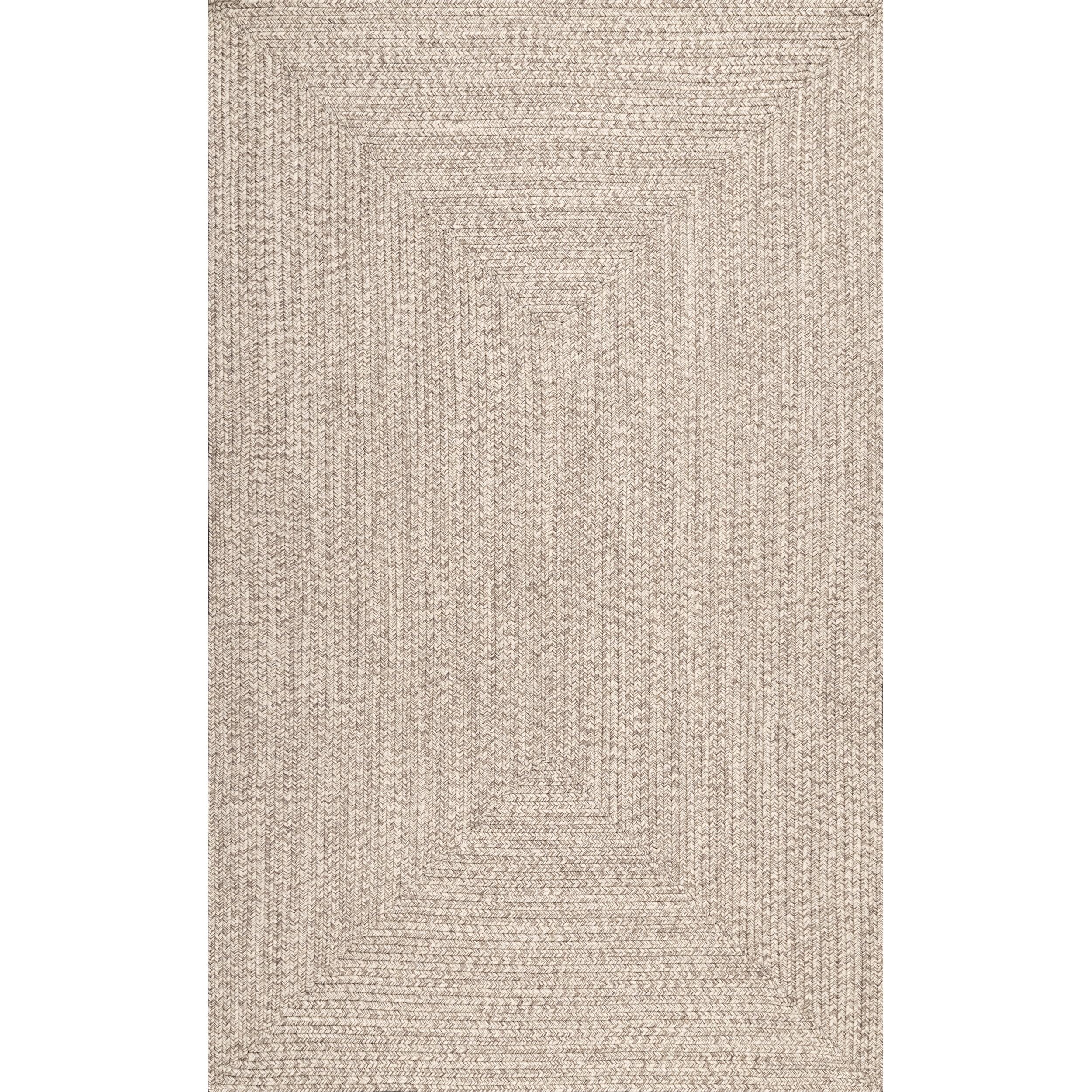 nuLOOM Wynn Contemporary Braided Tan Area Rug, 3' x 5', Durable Synthetic Fibers