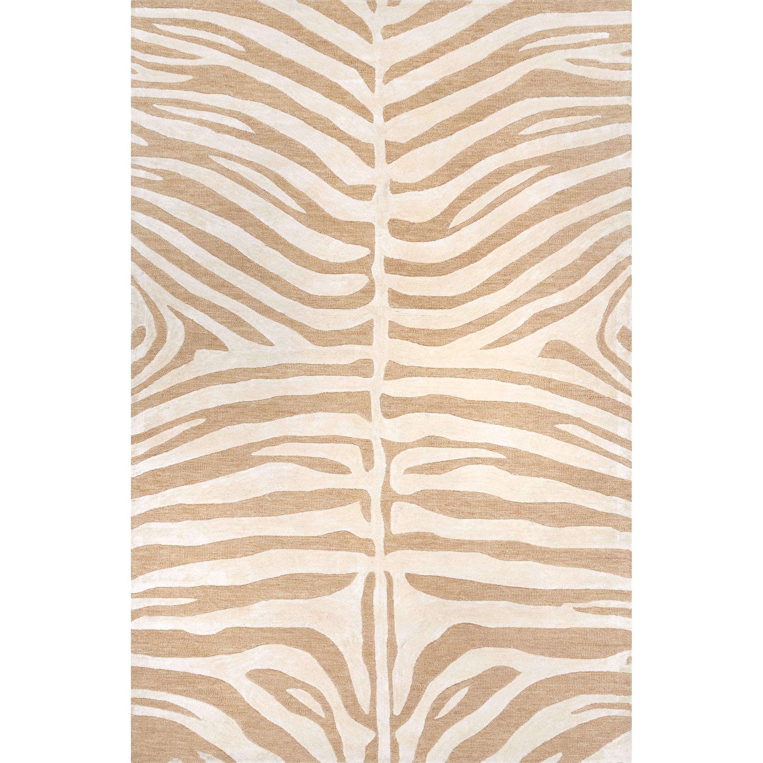 Nuloom Hand Tufted Plush Zebra Indoor Area Rug