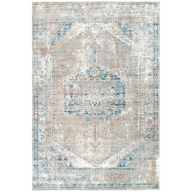 Nuloom Galilea Mottled Mast Medallion Indoor Area Rug 5x7, Gray