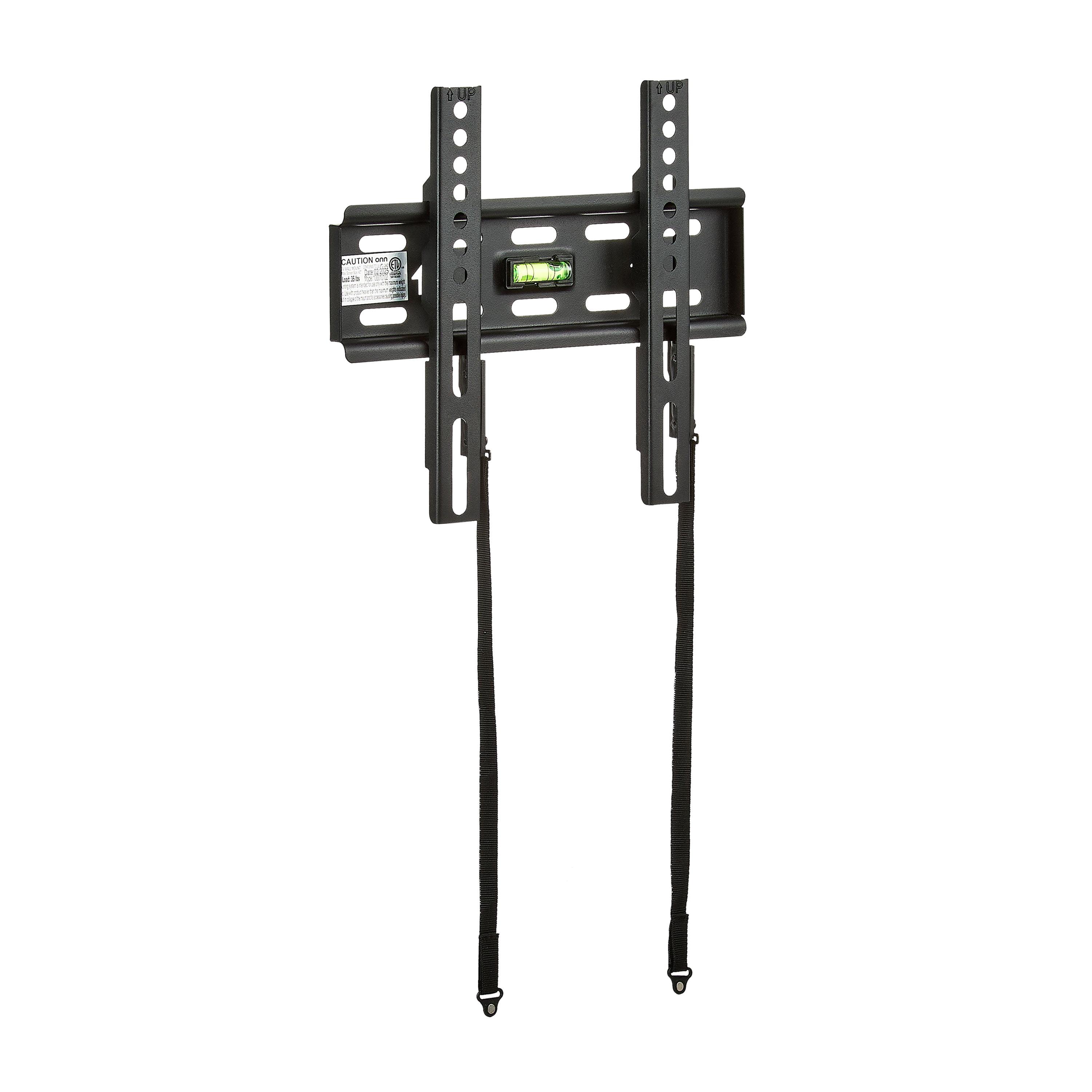 onn Fixed Wall Mount for 19" to 42" TVs, UL Listed, Holds up to 35 lbs, Black