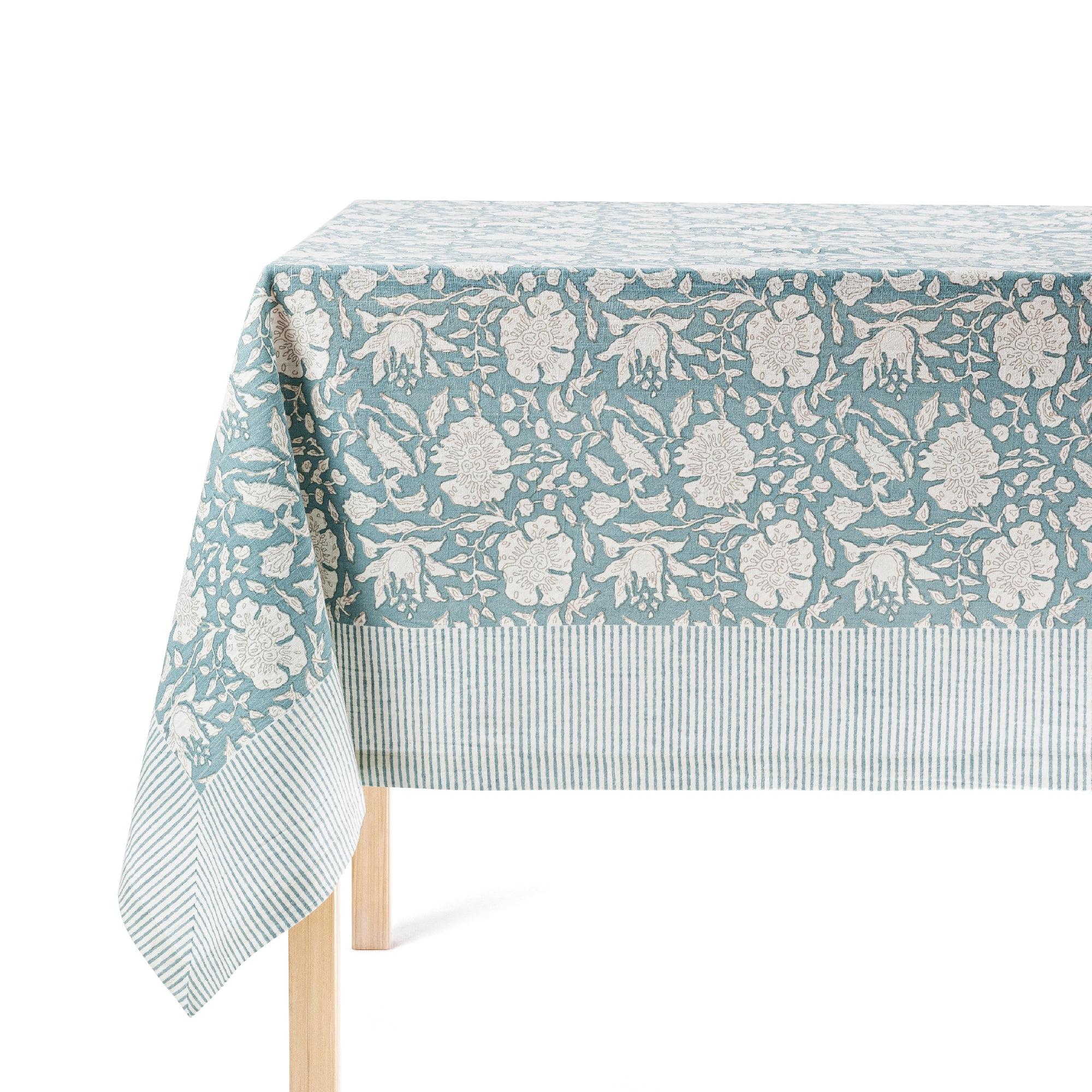 over&back Hand-Blocked Tablecloth
