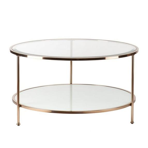 Risa Round Coffee Table with Storage - CK0430 - Gold - SEI