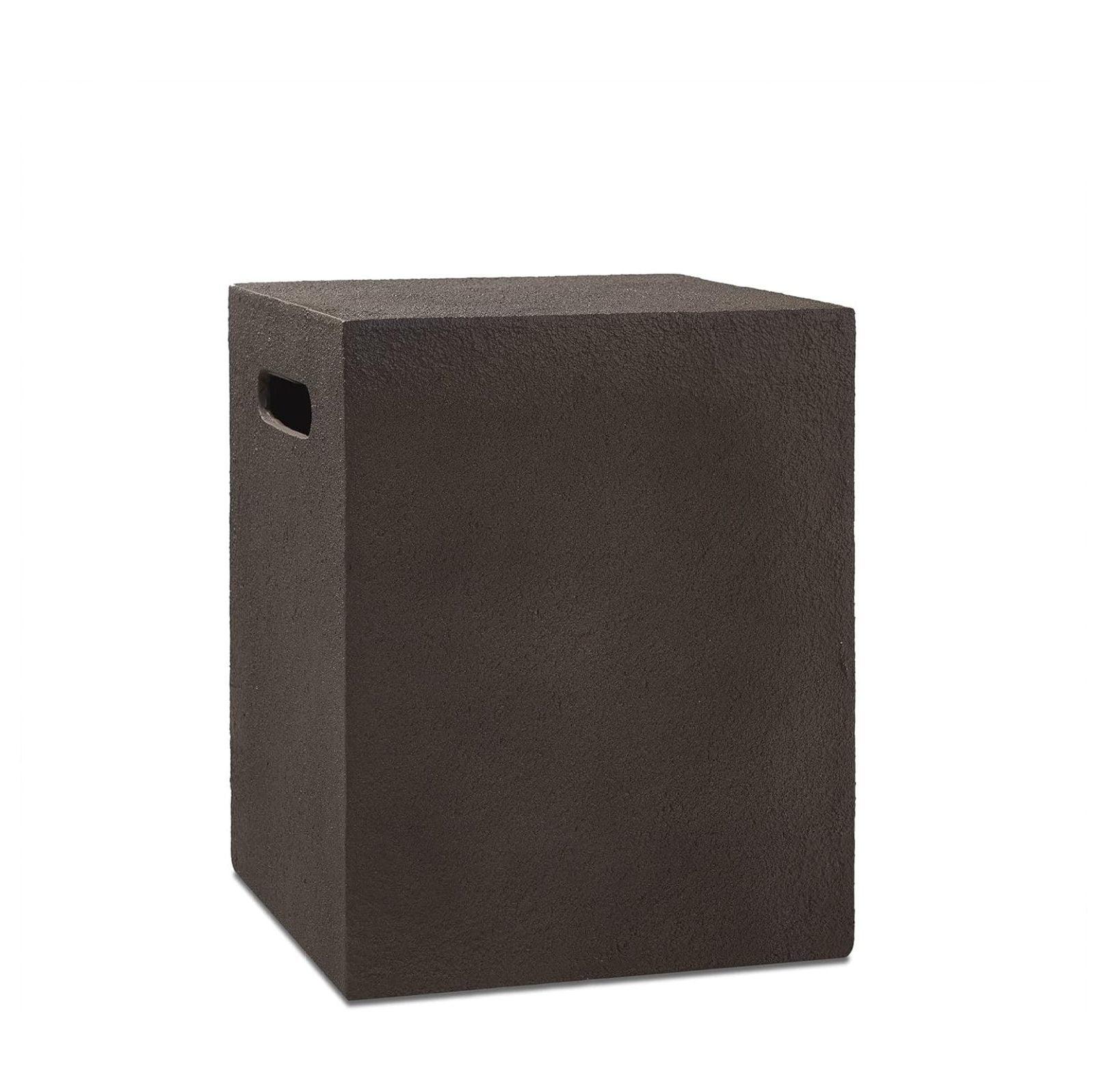 Baltic Propane Tank Cover - Brown - Real Flame: Steel Side Table, UV & Weather-Resistant, Vinyl Storage Included