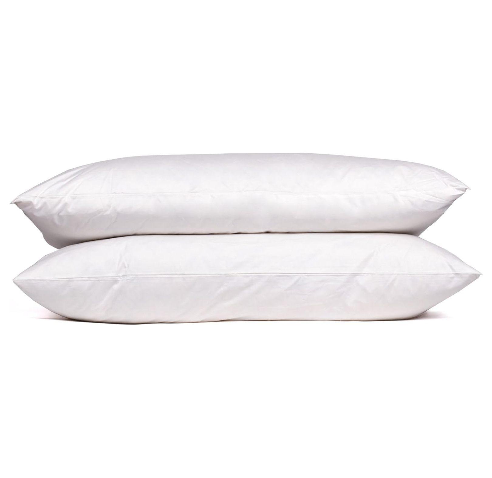 King Size White Goose Down Hypoallergenic Pillows, Pack of 2