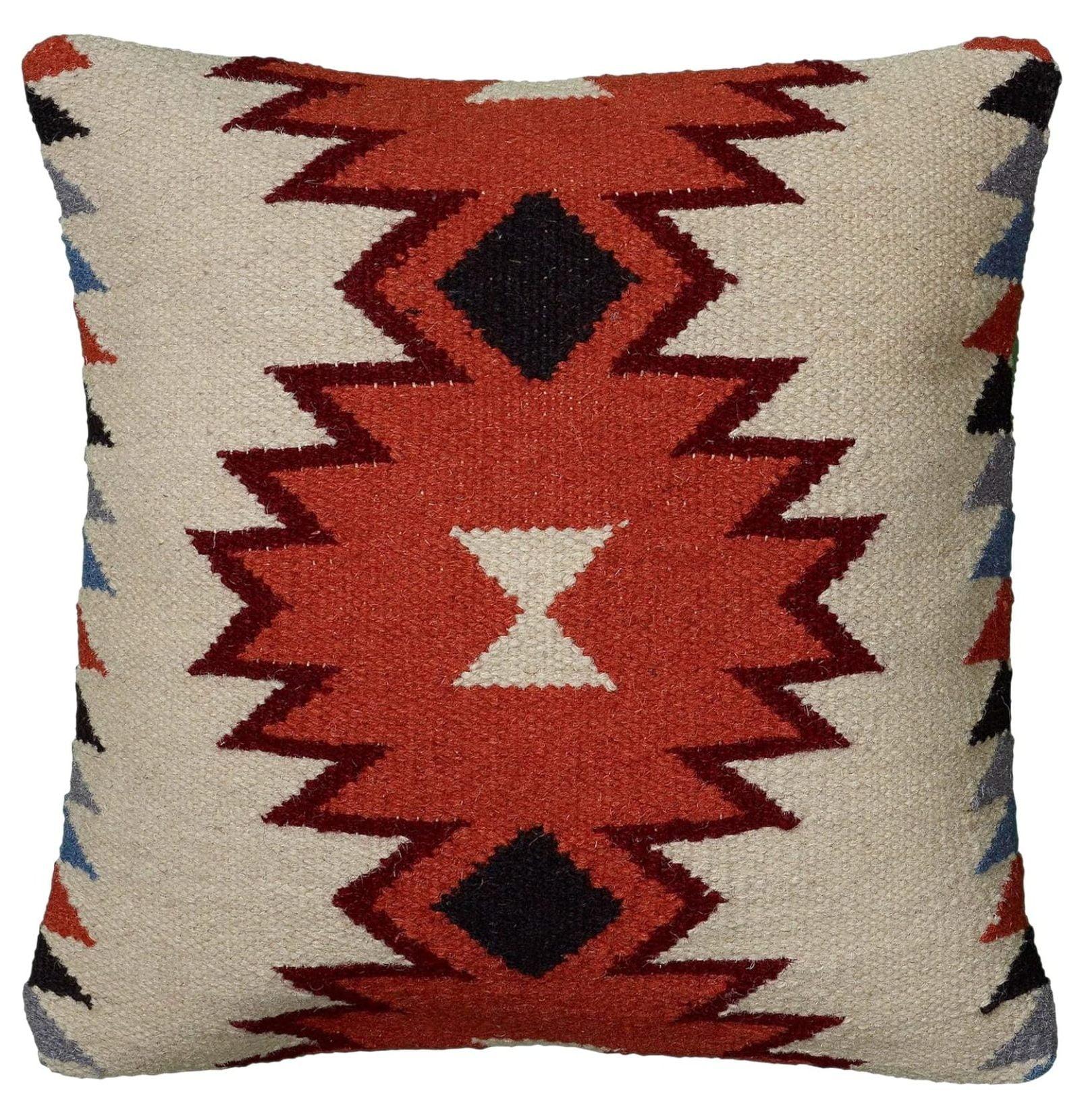 Southwestern Wool Blend Square Throw Pillow