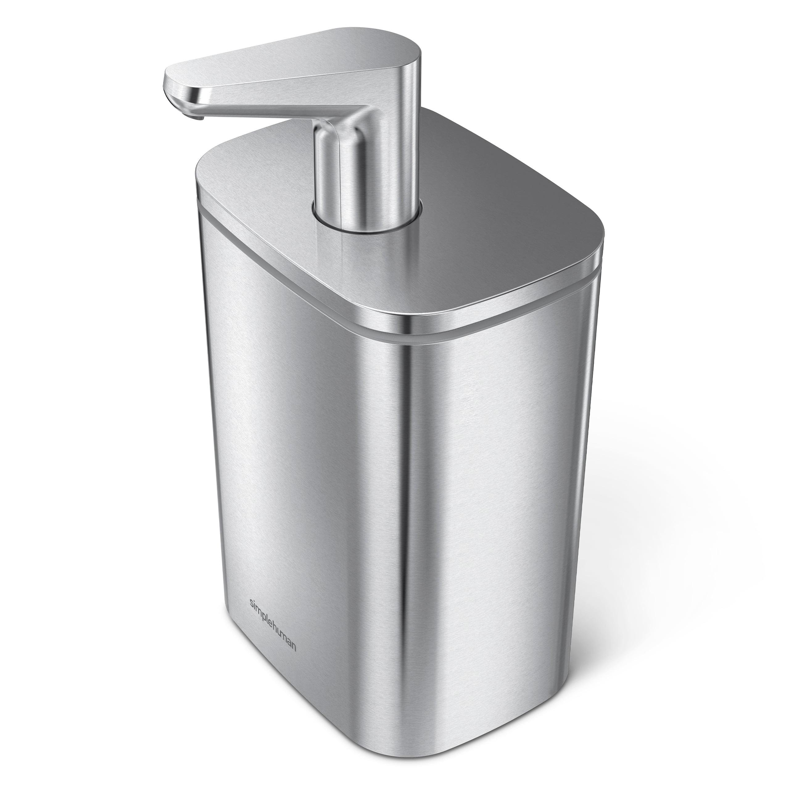 Brushed Stainless Steel Pulse Pump Soap Dispenser, 16oz