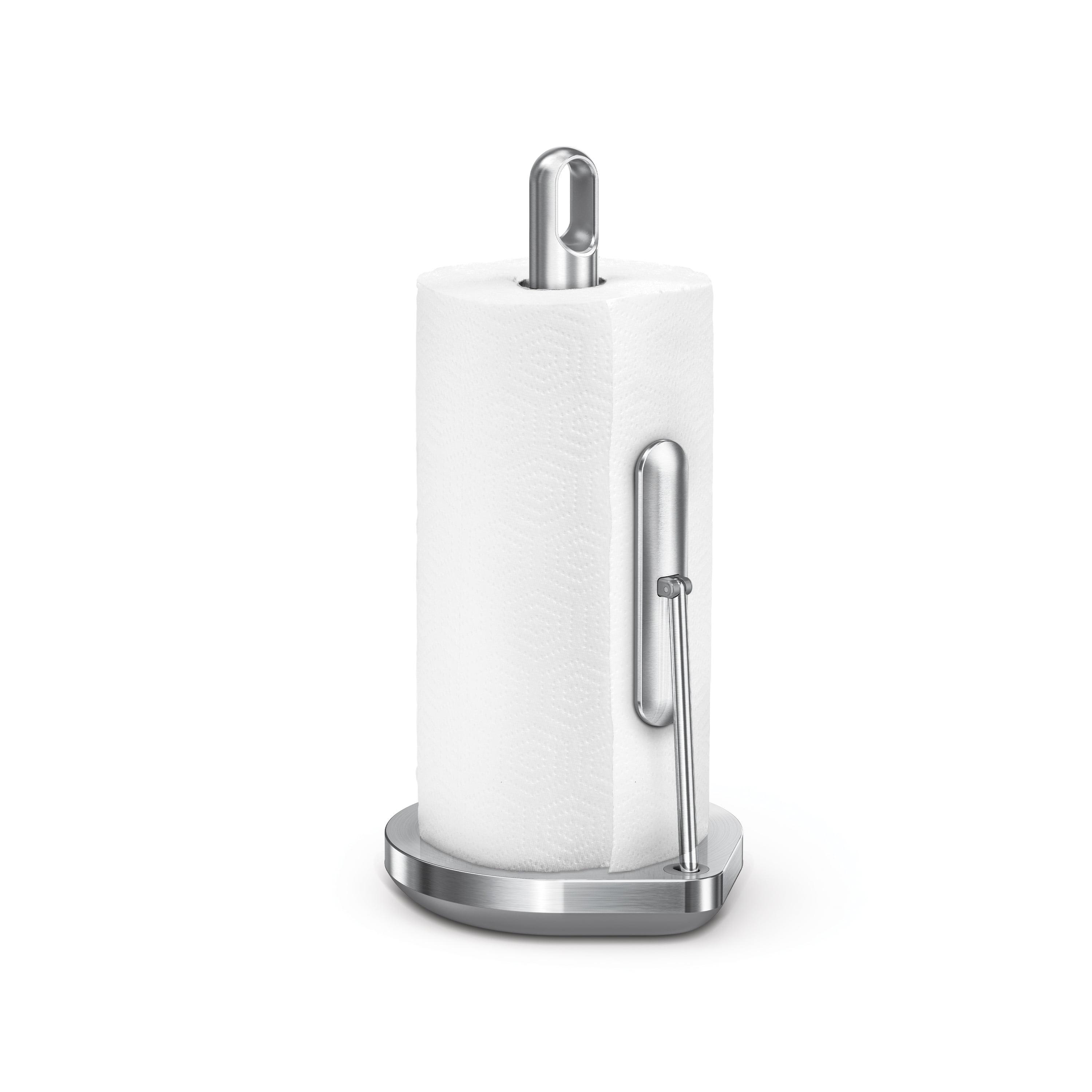 simplehuman Tension Arm Standing Paper Towel Holder, Stainless Steel