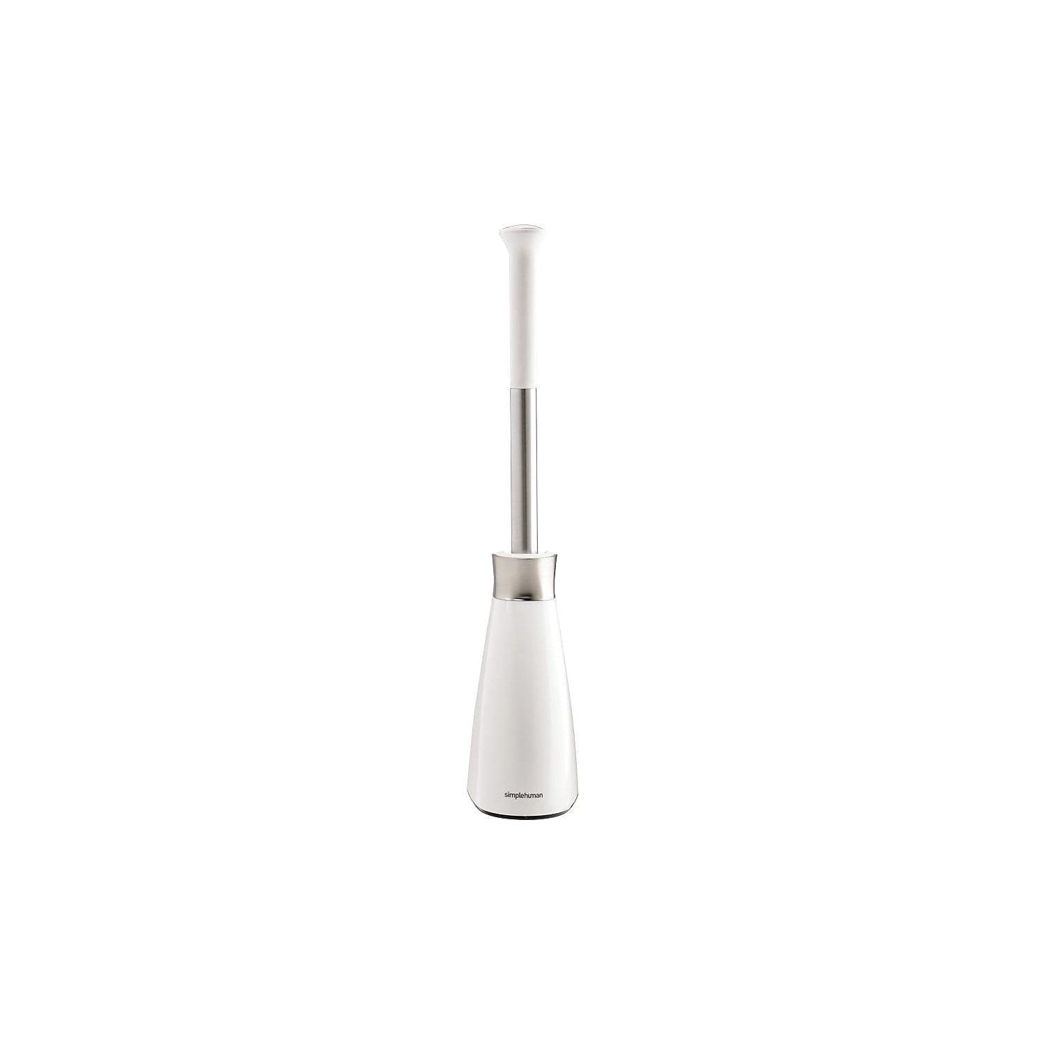 White Stainless Steel Toilet Brush with Caddy