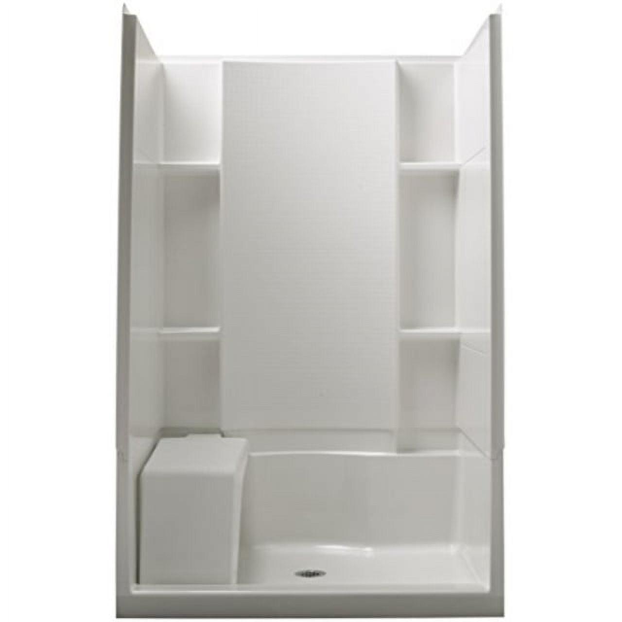 Accord 36'' x 48'' White Vikrell Shower Kit with Seat