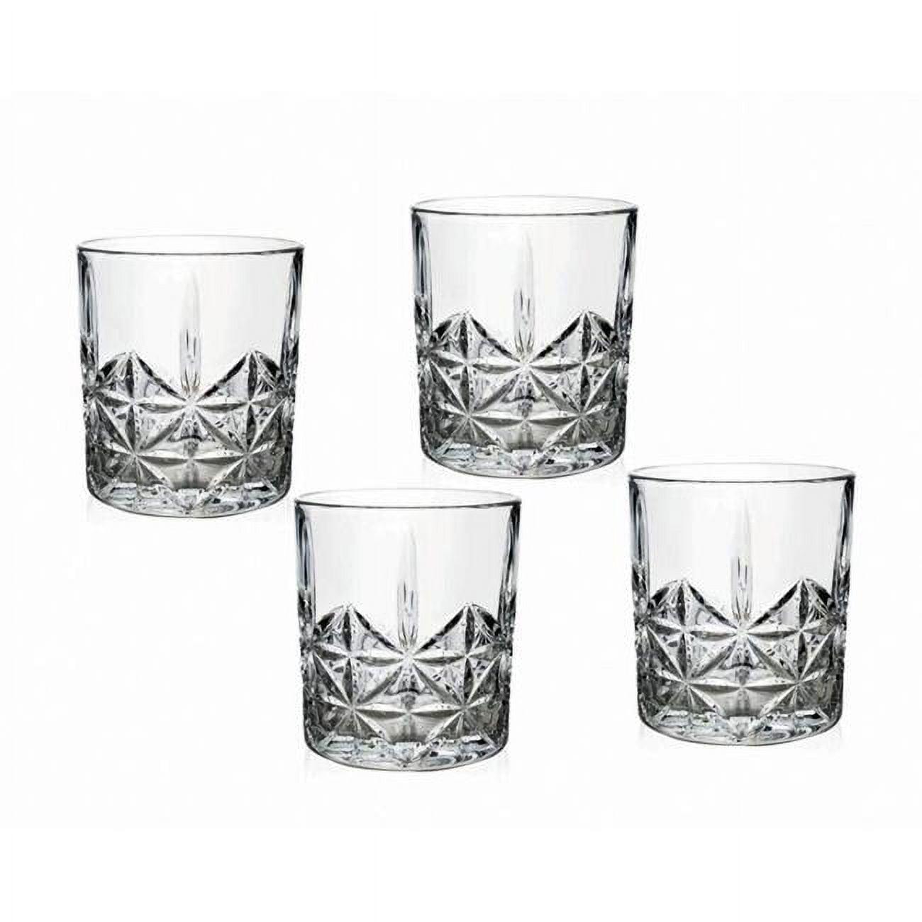 Godinger Silver Art Co Pearl 11 oz. Crystal Whiskey Glass (Set of 4)