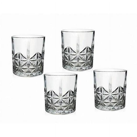 Godinger Silver Art Co Pearl 11 oz. Crystal Whiskey Glass (Set of 4)