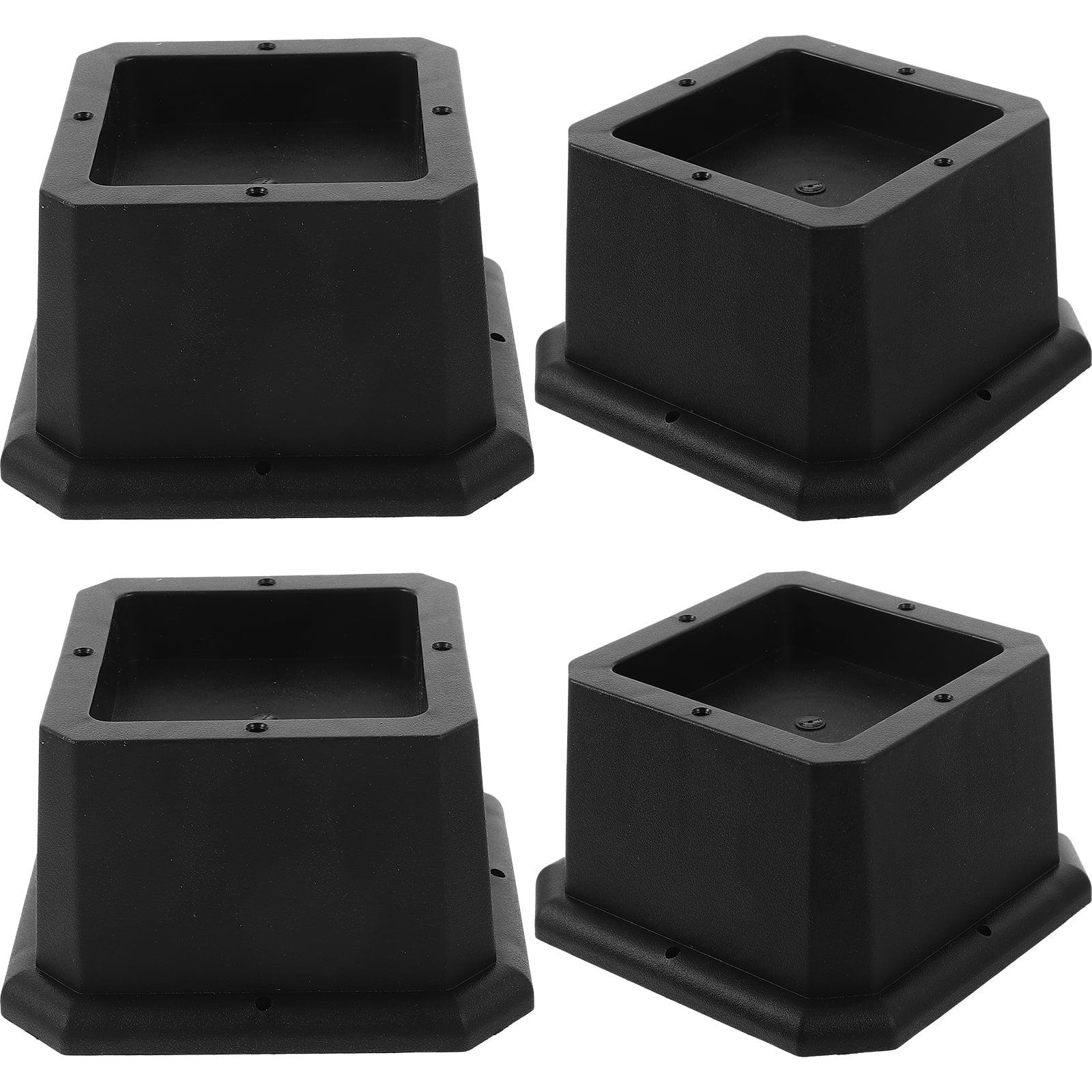 Furniture Risers 2 Inch Bed Risers Heavy Duty Adjustable Dorm Bed Lifts Risers Table Desk Chair Leg Extenders 4 Pack Black
