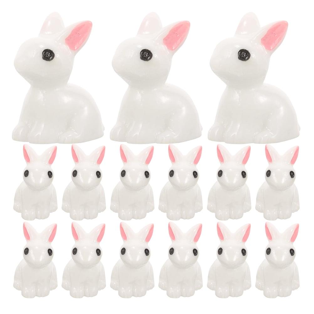 unbranded 50Pcs Outdoor Rabbit Statues Lovely Bunny Ornaments Garden Animal Rabbit Figurines Garden Decors