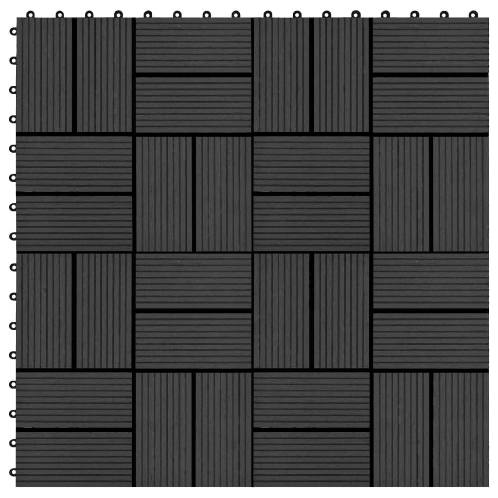 VidaXL VidaXL 11 Pieces Decking Tiles WPC 11.8" x 11.8" 1 Sqm (Set of 11)