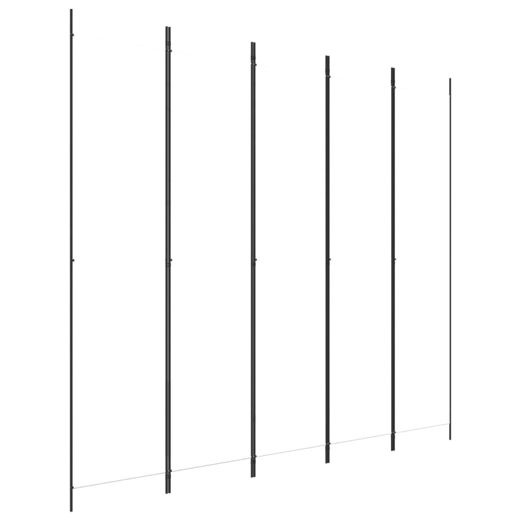 vidaXL 5-Panel Room Divider White 98.4"x86.6" Fabric