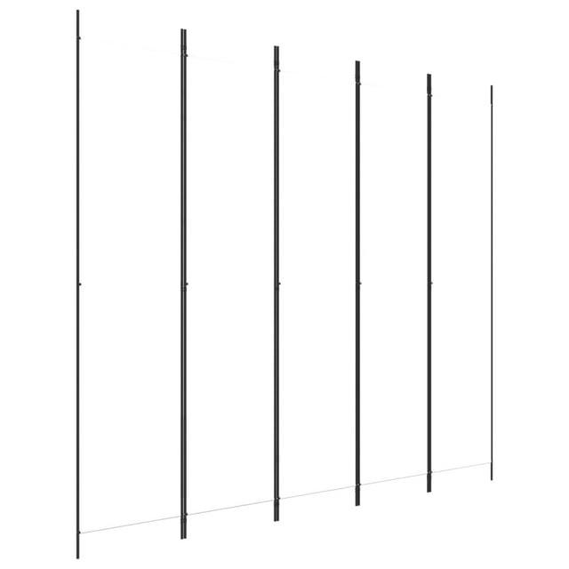 vidaXL 5-Panel Room Divider White 98.4"x86.6" Fabric