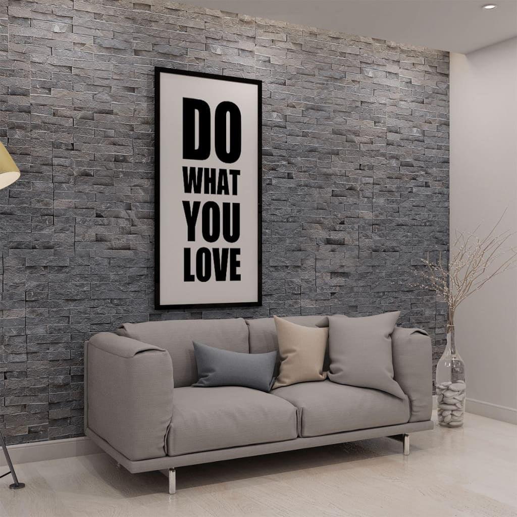 vidaXL 5pcs Marble Stone Wall Cladding Panels Decor Ceiling Tiles Gold/Black