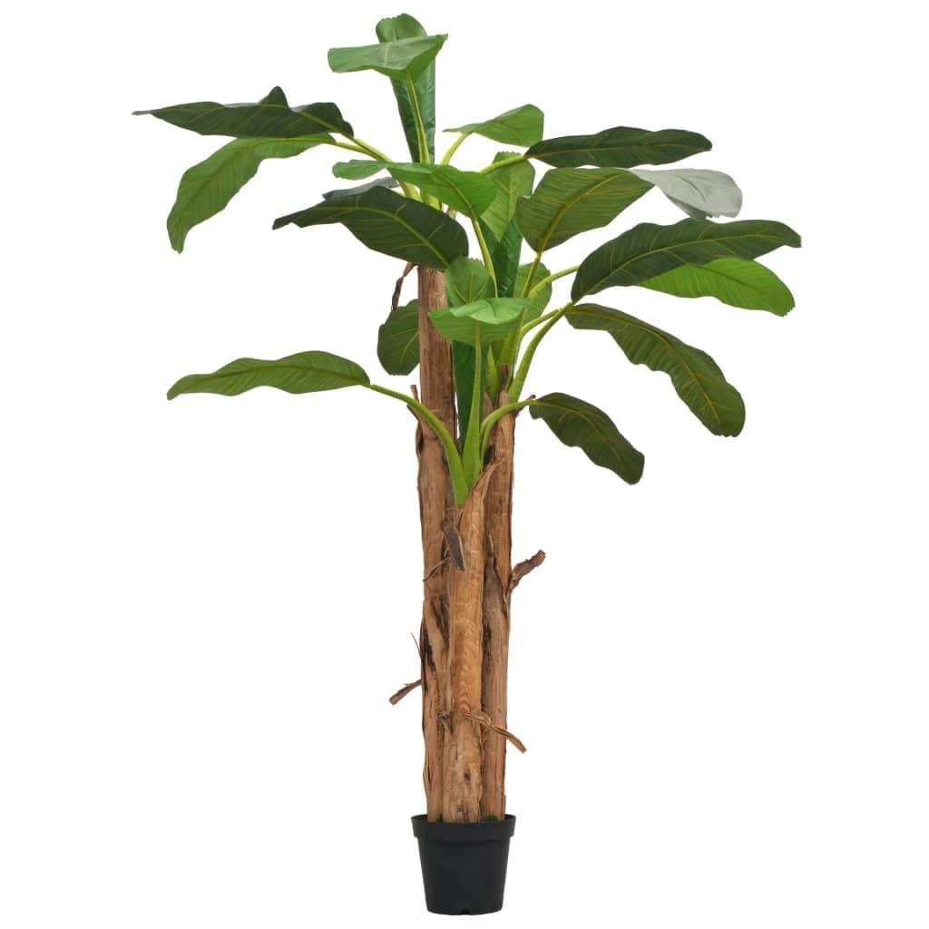 vidaXL Artificial Tree with Pot Banana Plant Lifelike Flora Indoor Decor Green