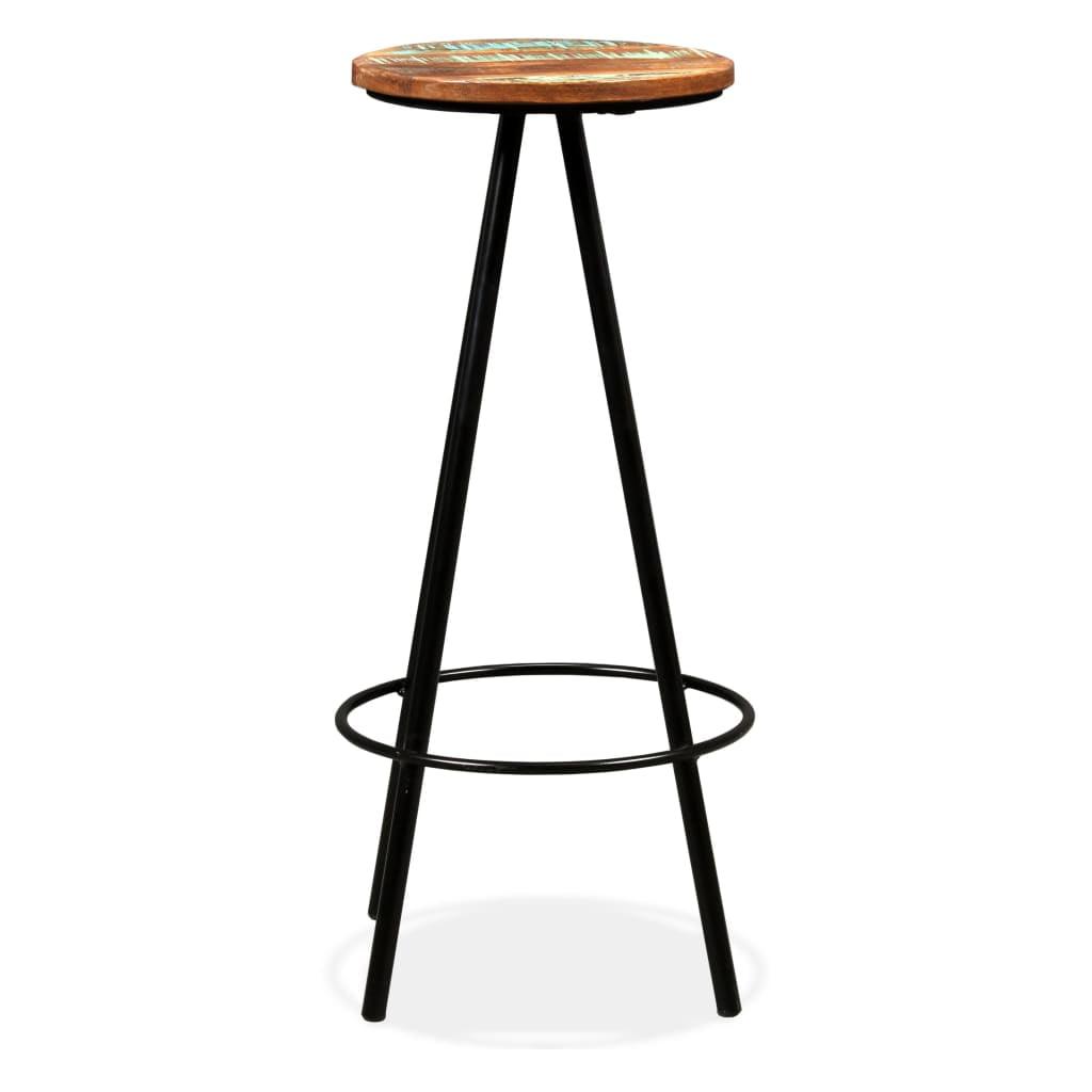 Industrial Charm 29.9" Reclaimed Wood and Metal Bar Stools, Set of 4