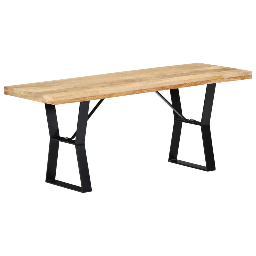 vidaXL Bench Dining Bench Wooden Bench Hallway Entryway Seat Solid Mango Wood
