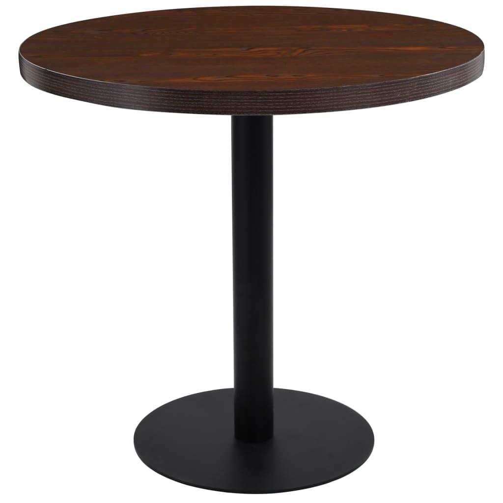 vidaXL Bistro Table Dark Brown 31.5 in. MDF