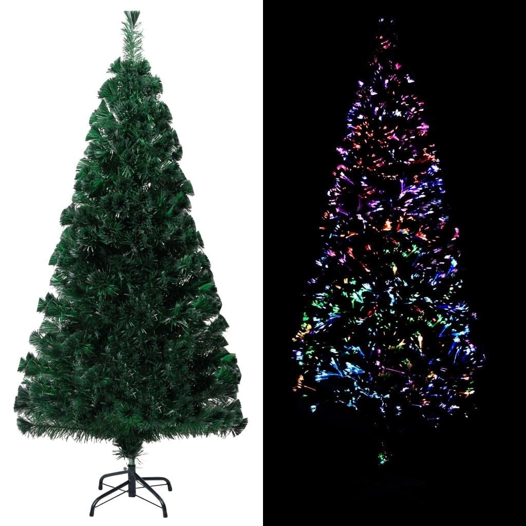 ikayaa Artificial Christmas Tree with Stand Green 47.2" Fiber Optic