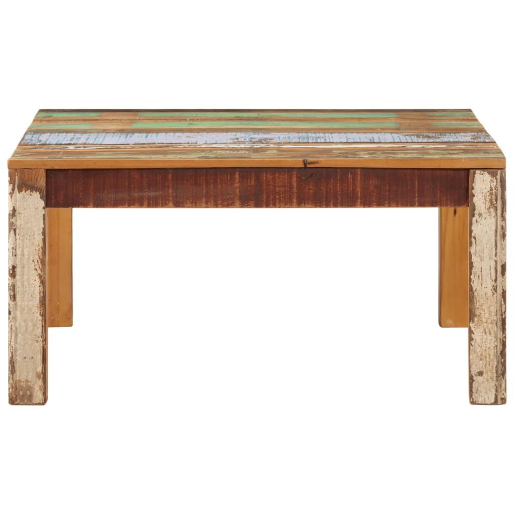 Farmhouse Chic Reclaimed Wood Square Coffee Table, Multicolor