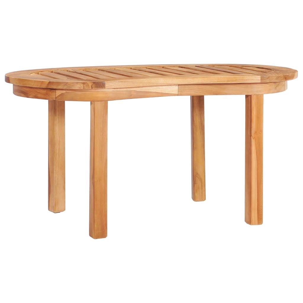 vidaXL Coffee Table, 35.4"x19.7"x17.7", Solid Teak Wood