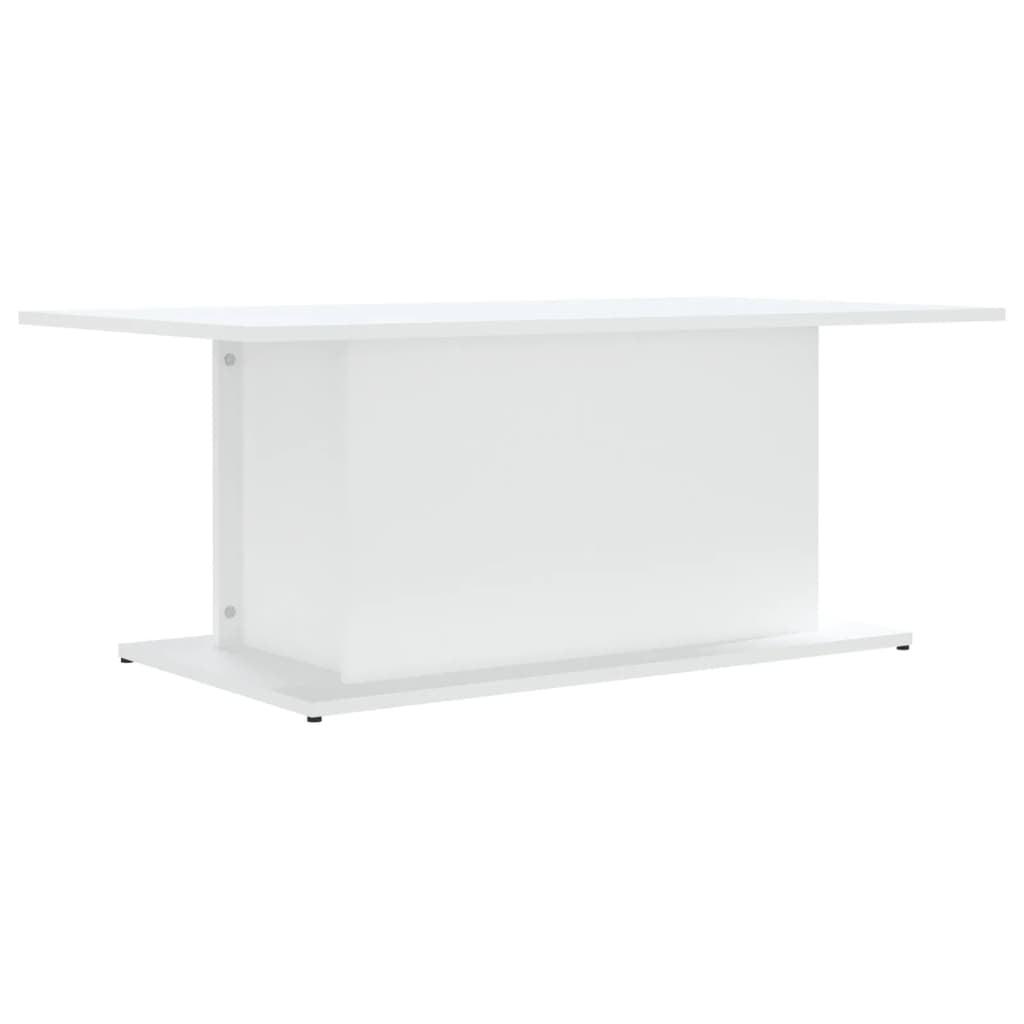 Serene White 40" Engineered Wood Modern Coffee Table