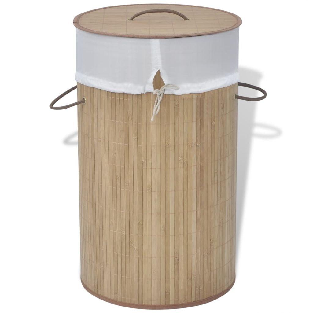 vidaXL Collapsible Laundry Basket Laundry Bin Dirty Clothes Hamper Bamboo