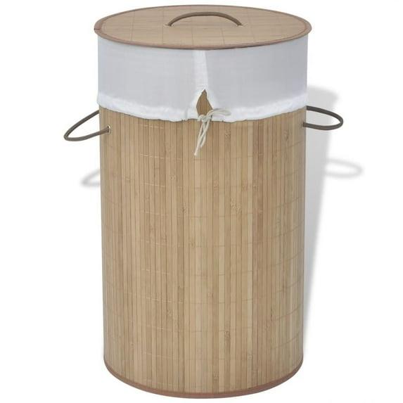 vidaXL Collapsible Laundry Basket Laundry Bin Dirty Clothes Hamper Bamboo