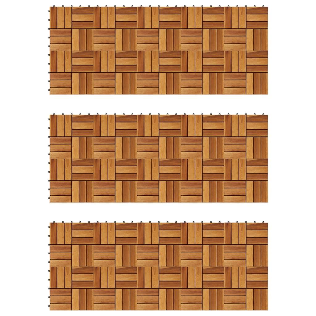 vidaXL Decking Tiles 11.8"x11.8" Acacia Set of 30