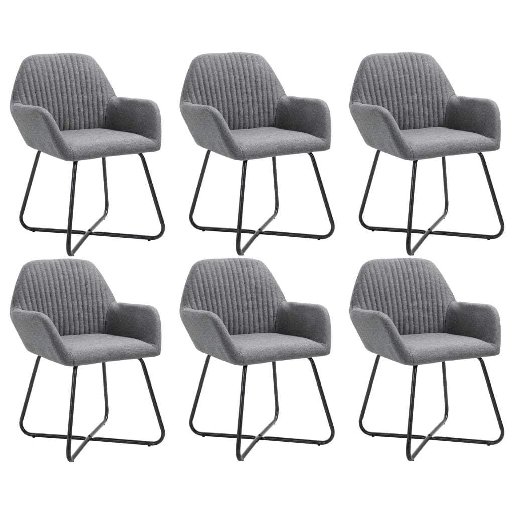 vidaXL Dining Chairs Accent Arm Chair with Metal Legs for Living Room Fabric
