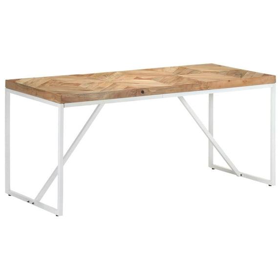 vidaXL Dining Table Kitchen Dining Room Table Solid Acacia and Mango Wood
