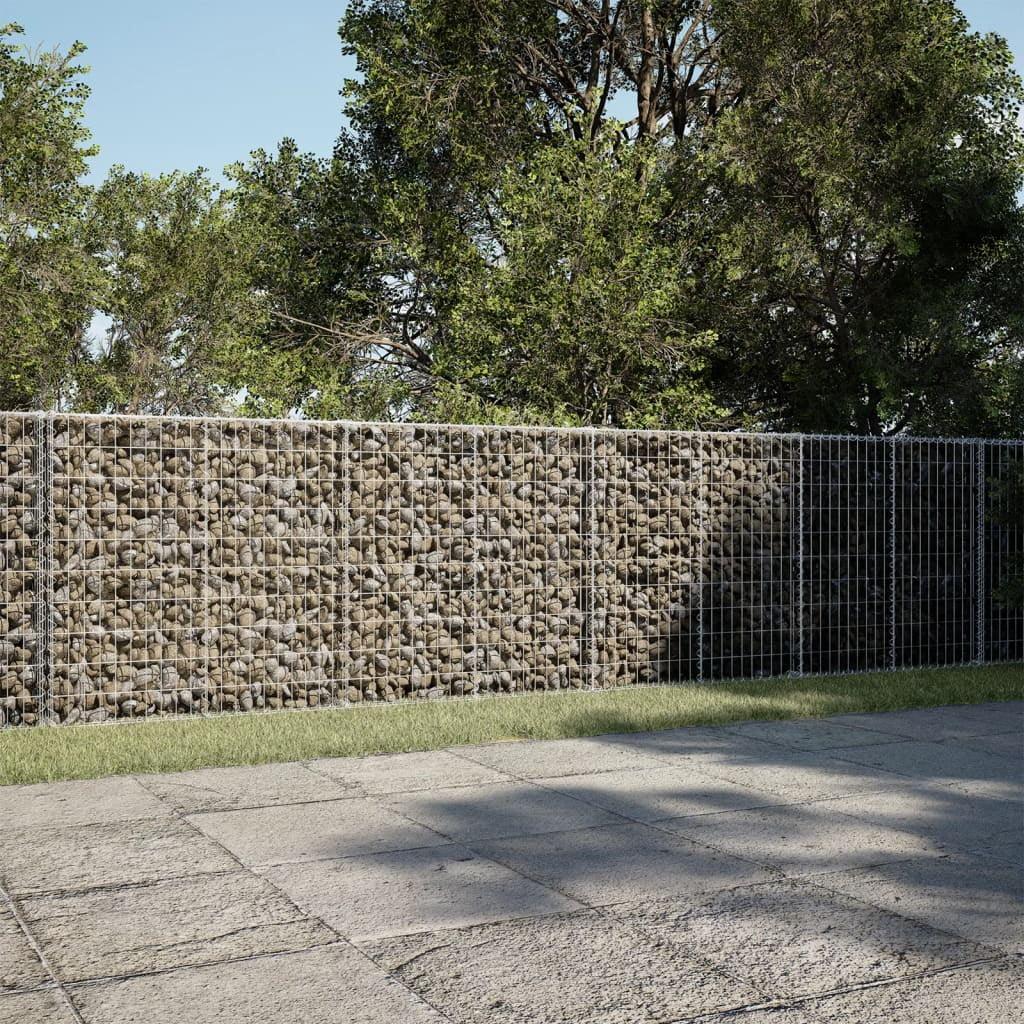 VidaXL Silver Metal Border Fencing