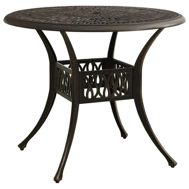 vidaXL Patio Table Bronze 35.4 inches x35.4 inches x29.1 inches  Cast Aluminum