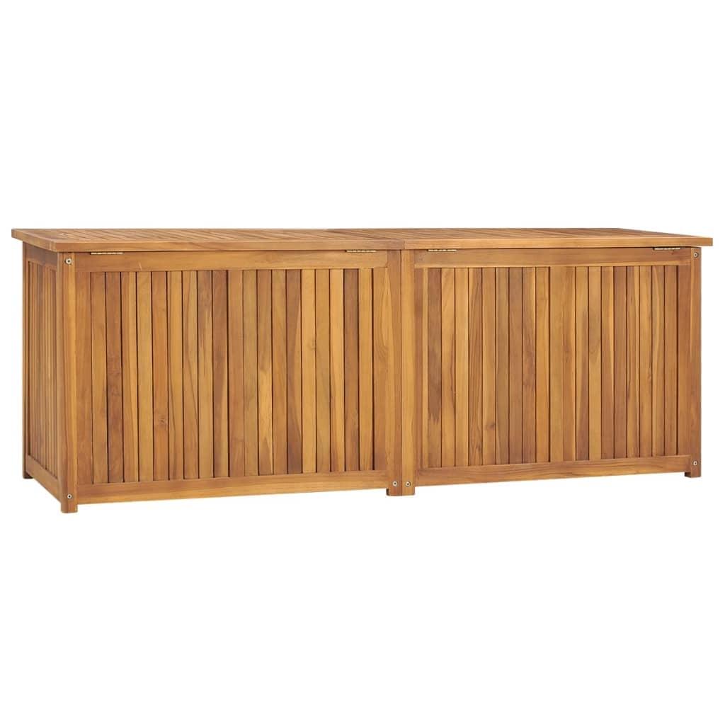 Outdoor Storage Deck Box Chest for Patio Cushions Tools Solid Teak Wood