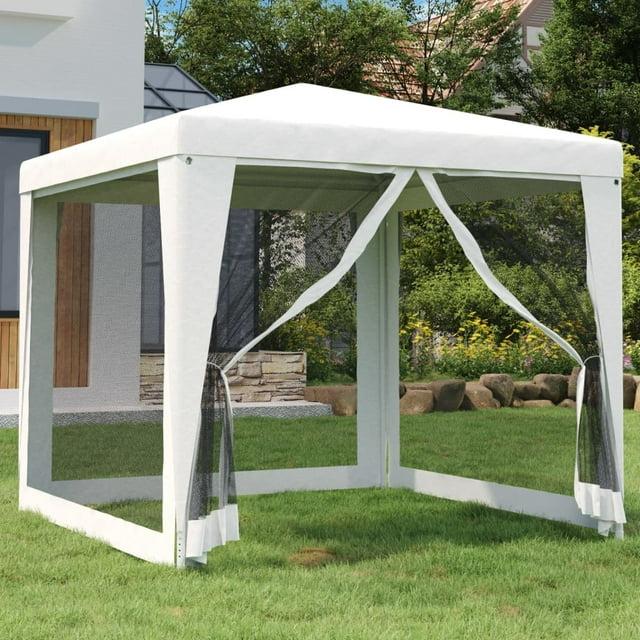 vidaXL Metal Party Tent with 4 Mesh Sidewalls