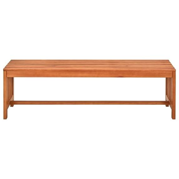 vidaXL Patio Bench 51.2 in. Solid Eucalyptus Wood