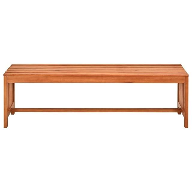 vidaXL Patio Bench 51.2 in. Solid Eucalyptus Wood