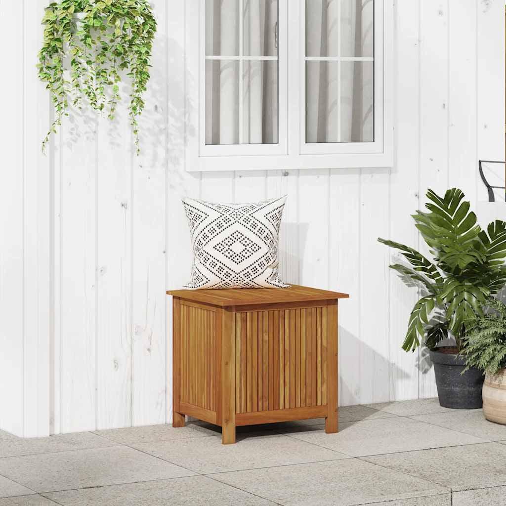 vidaXL Patio Storage Box Cushion and Blanket Outdoor Garden Solid Wood Acacia