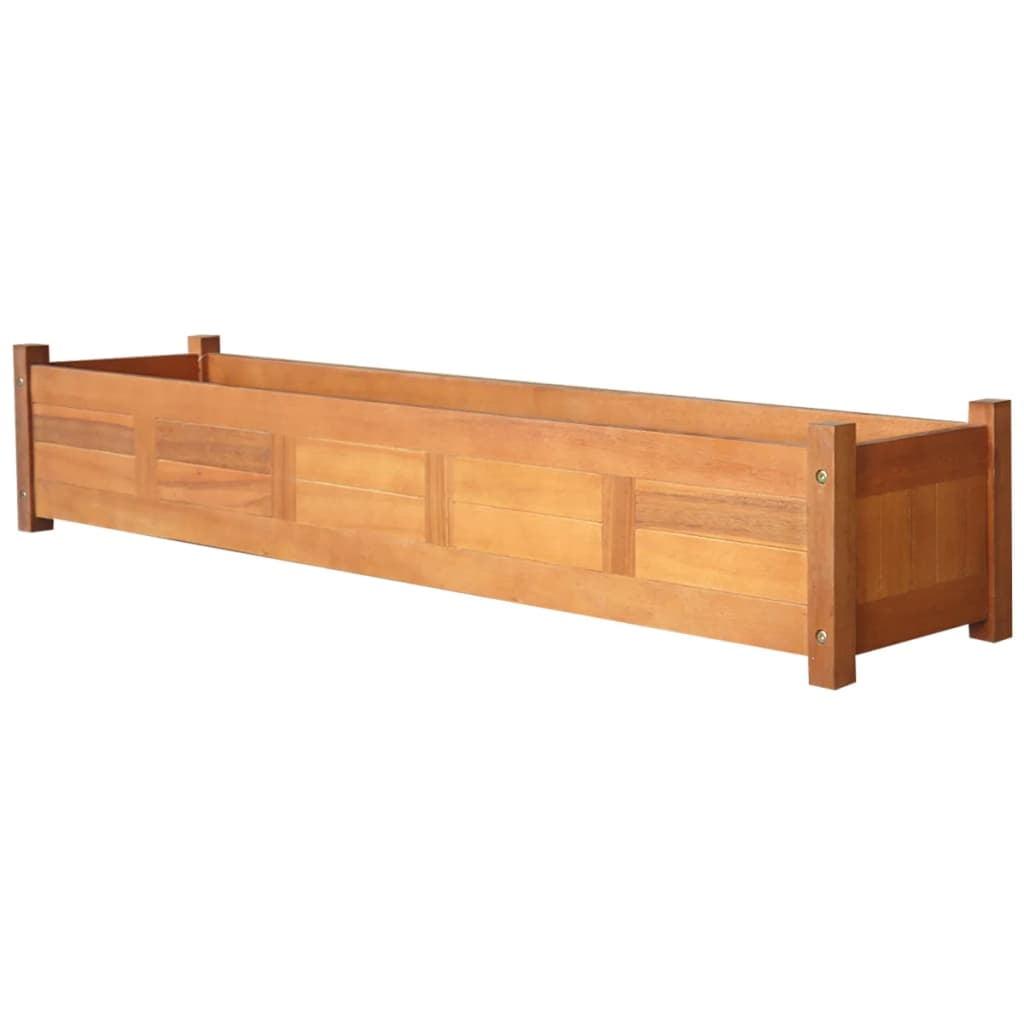 Natural Brown Acacia Wood Raised Garden Bed Planter Box