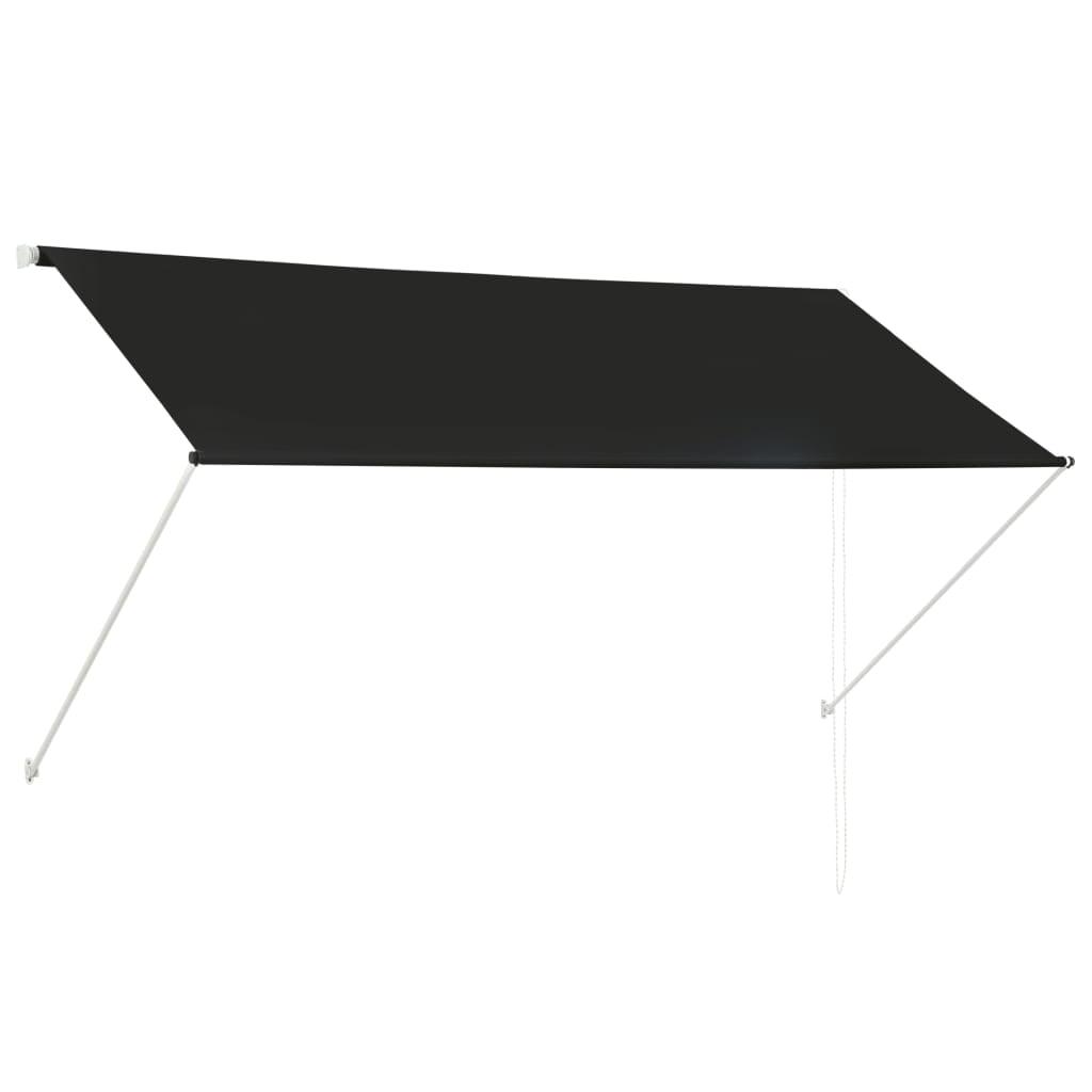 Anthracite Retractable Awning with Steel Frame, 98.4" x 59.1"