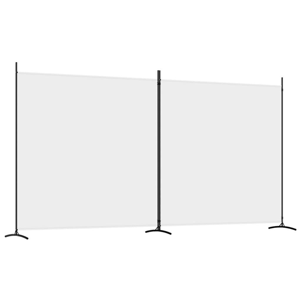 vidaXL 2-Panel Room Divider White 137"x70.9" Fabric