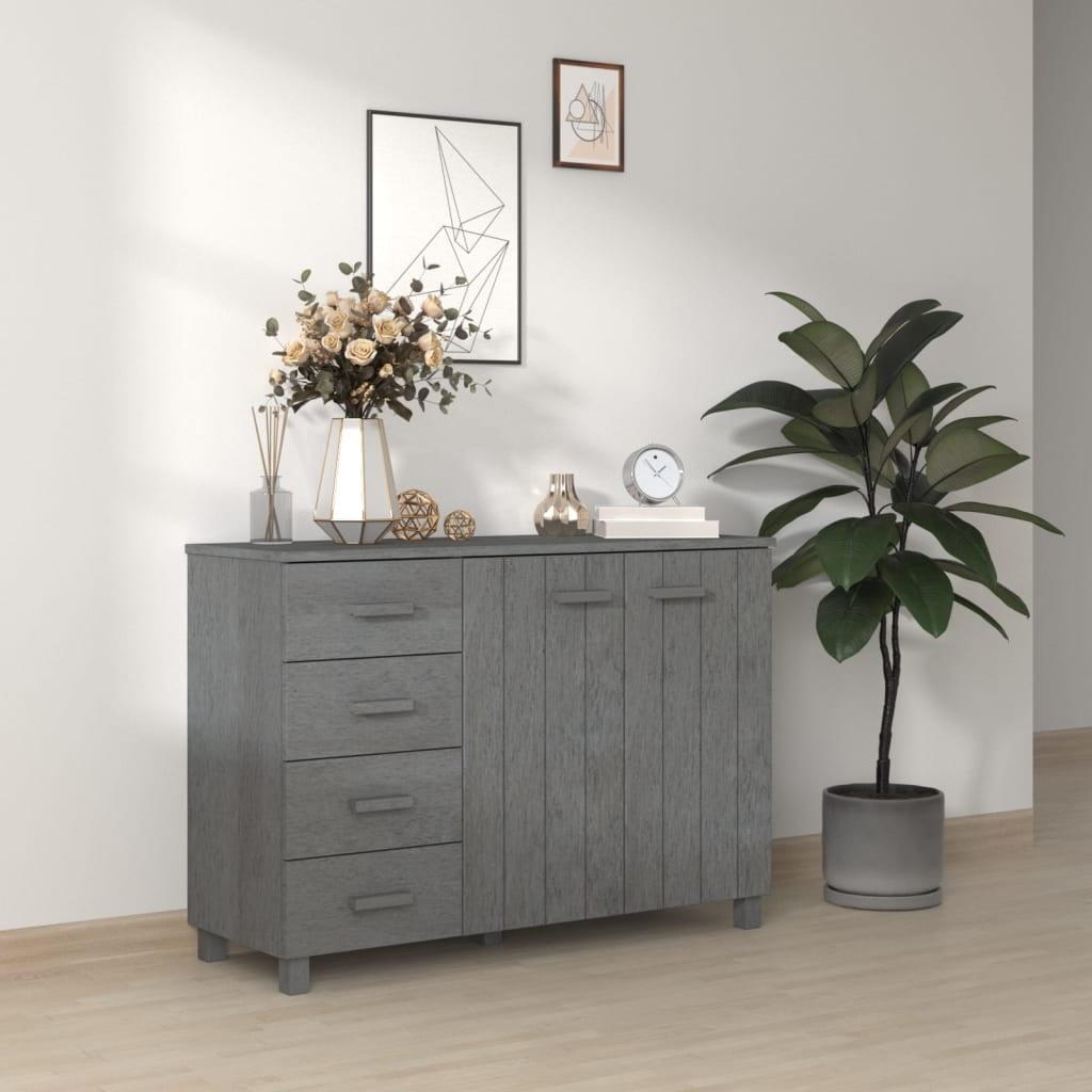 Hamar Dark Gray Solid Pine Sideboard Buffet Console